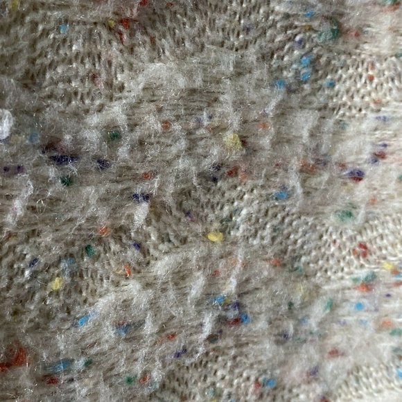 LOGG cropped sweater H&M marled Tweed Fuzzy beige - Picture 6 of 8